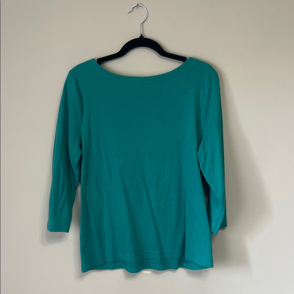 Croft & Barrow Teal Long Sleeve Top